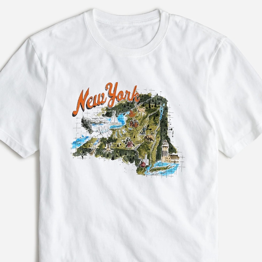 New J Crew Mens New York Graphic T-shirt